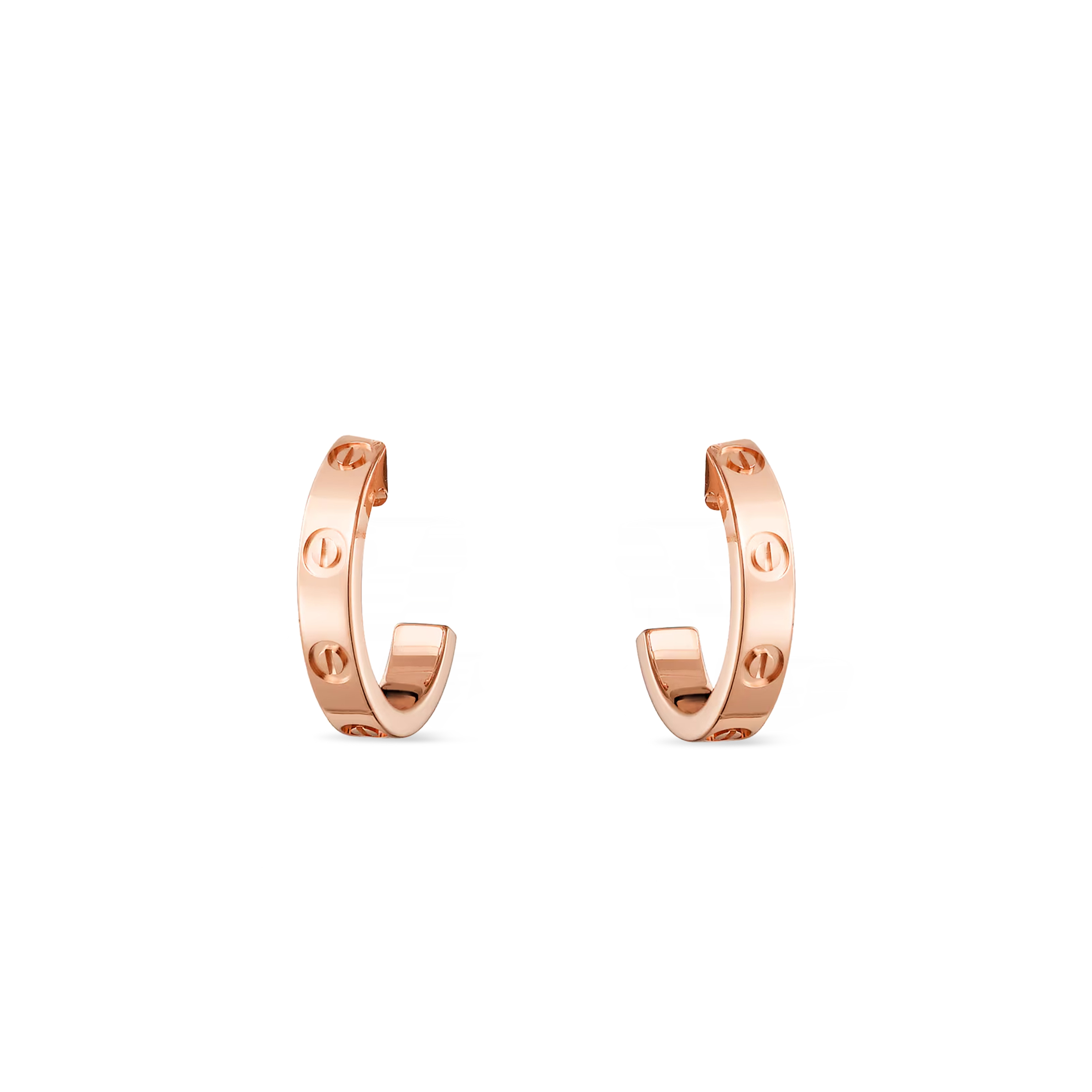 CARTIER LOVE HOOP EARRINGS, SMALL MODEL B8029000